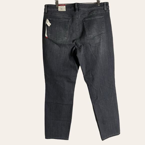 Talbots Flawless Five-Pocket Slim Ankle Gray Mid Rise Jeans Size 16 - Picture 7 of 9